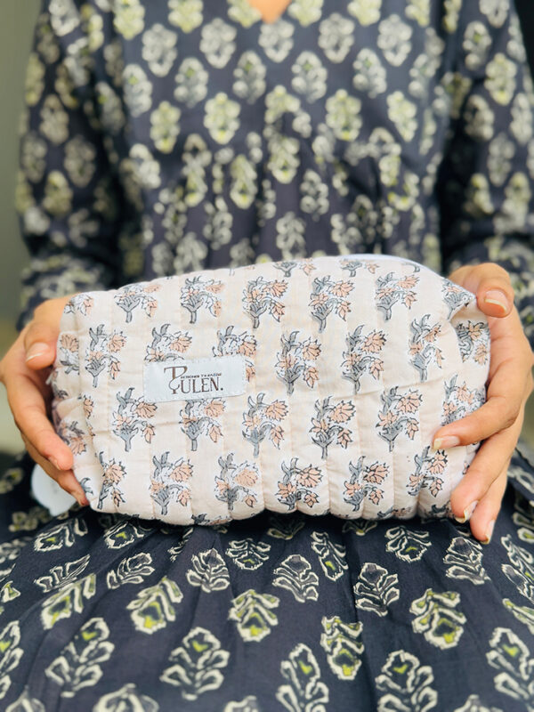 COTTON MAKEUP POUCH