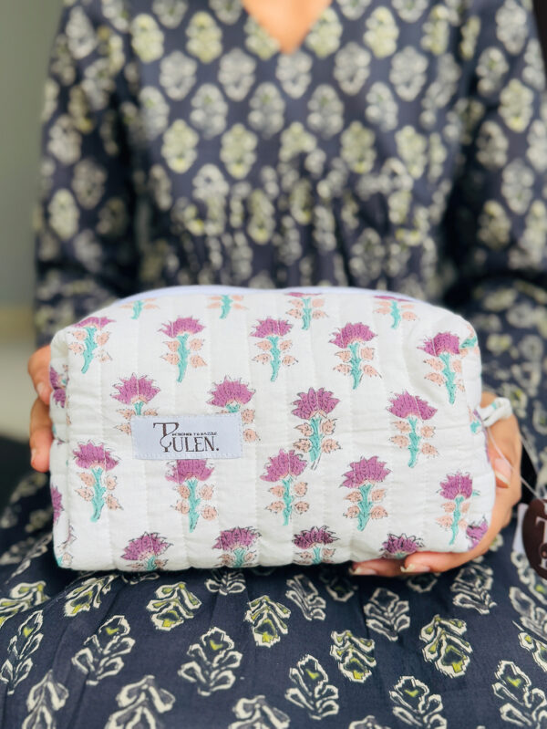 COTTON MAKEUP POUCH